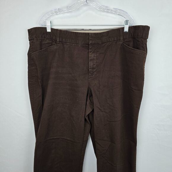 Cj Banks Signature Comfort Pants Women's 22W Brown Straight - Picture 3 of 16